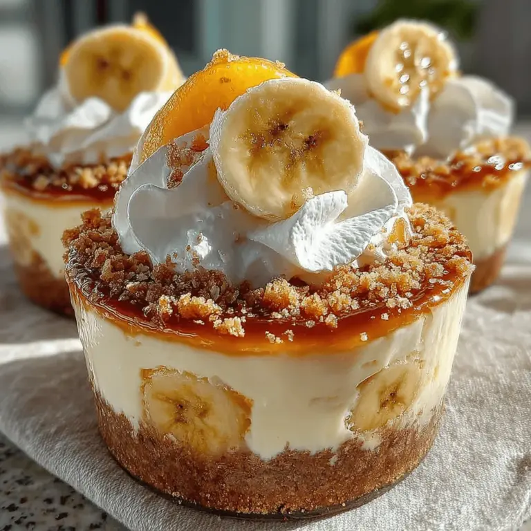 When it comes to desserts, few can rival the classic appeal of banana cream pie. The creamy filling, the sweetness of ripe bananas, and the delightful crunch of a buttery crust make it a favorite for many. However, the traditional baking process can be time-consuming and daunting, especially for those who aren’t particularly skilled in the kitchen. Enter the Banana Bliss No-Bake Cream Pie Cups—a delightful twist on a beloved classic that combines all the indulgent flavors of banana cream pie without the need for an oven. This recipe is not only simple to prepare but also promises a refreshing taste, making it perfect for any occasion, from casual family dinners to elegant gatherings.