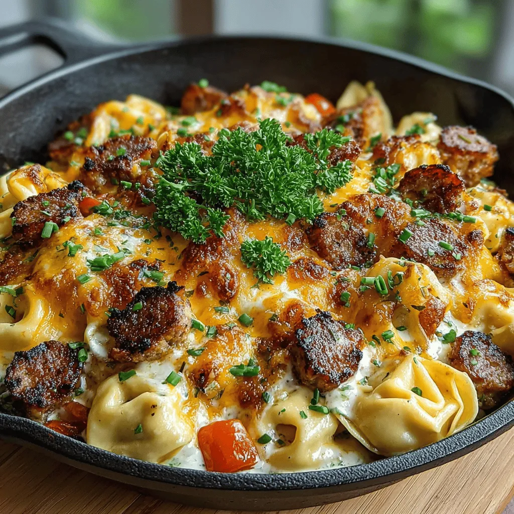 The key to a rich and flavorful Spicy Creamy Cajun Tortellini Delight begins with properly sautéing the sausage. Start by heating a tablespoon of oil in a large skillet over medium heat. Add the sliced sausage, allowing it to brown nicely. This browning process is crucial as it not only cooks the meat but also develops deep, savory flavors through the Maillard reaction. Aim for a nice golden-brown color; this will add complexity to your dish.