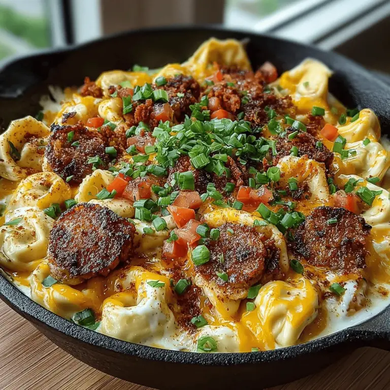 The key to a rich and flavorful Spicy Creamy Cajun Tortellini Delight begins with properly sautéing the sausage. Start by heating a tablespoon of oil in a large skillet over medium heat. Add the sliced sausage, allowing it to brown nicely. This browning process is crucial as it not only cooks the meat but also develops deep, savory flavors through the Maillard reaction. Aim for a nice golden-brown color; this will add complexity to your dish.