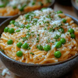 To create the perfect Creamy Parmesan Orzo with Peas, it's essential to understand the key ingredients that contribute to its flavor and texture.