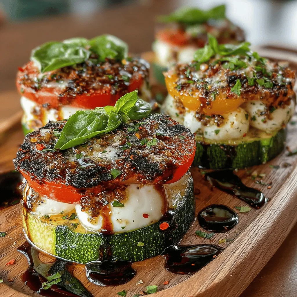 To create the perfect Grilled Zucchini Caprese Stackers, the first step involves preparing the zucchini. Begin by selecting fresh, firm zucchini, as this will ensure your stackers have the best flavor and texture.