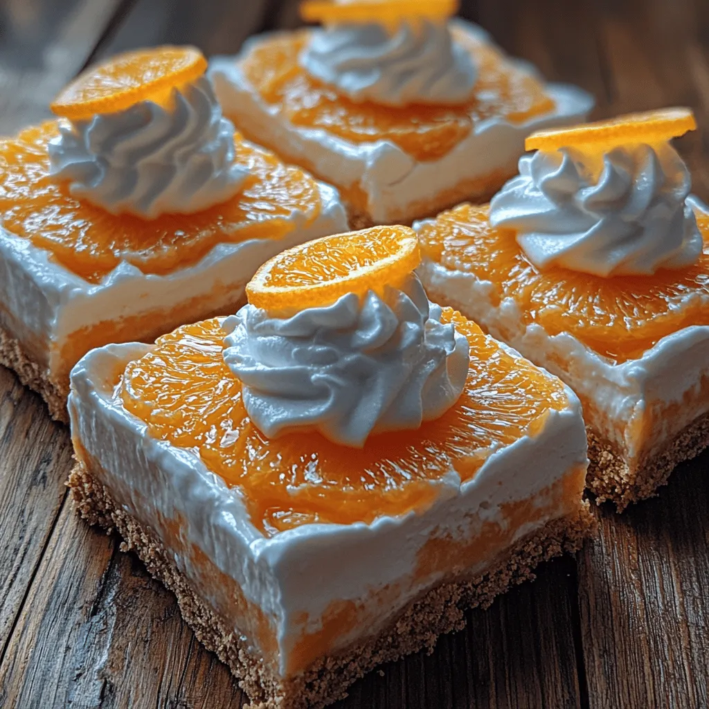 As the sun shines brightly and the temperatures rise, there's nothing quite like a refreshing dessert to cool you down. Enter Silky Orange Creamsicle Bars, the perfect treat to enjoy during the warmer months. These delightful bars encapsulate the essence of summer with their vibrant citrus flavor and creamy texture, making them an excellent choice for picnics, barbecues, or simply a sweet indulgence at home.