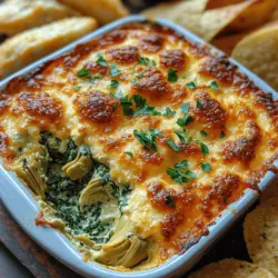 Creamy Spinach Artichoke Bake is a beloved dish that has carved out a special place in the hearts of appetizer enthusiasts everywhere. This comforting, rich concoction is not only creamy and cheesy but also packed with robust flavors that make it an irresistible choice for gatherings. Whether you're hosting a party, gearing up for game day, or simply enjoying a cozy night in with family, this dish is bound to be a crowd-pleaser. The harmonious blend of spinach and artichokes, combined with a luscious creaminess, makes every bite a delightful experience.