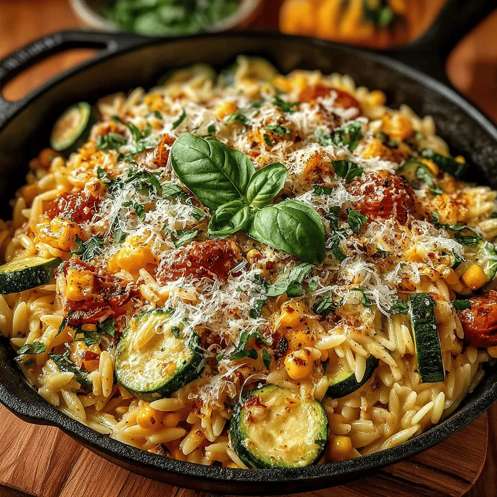 In the realm of quick and satisfying meals, the One-Pan Creamy Corn & Zucchini Orzo Delight stands out as a delightful choice for home cooks seeking both convenience and flavor. This dish combines the creamy essence of orzo pasta with the sweetness of fresh corn and the subtle earthiness of zucchini, creating a harmonious blend that is sure to please. Whether you are a seasoned chef or a novice in the kitchen, this recipe offers an uncomplicated yet impressive way to serve up a delicious meal any day of the week.