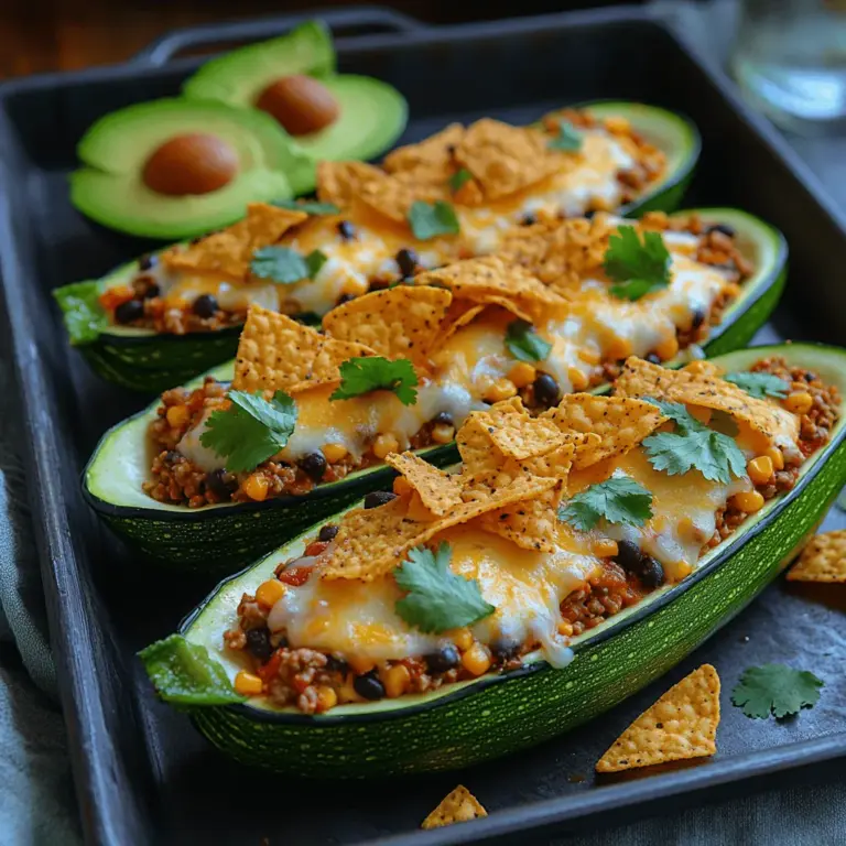 When preparing Crunchy Taco Zucchini Boats, incorporating beans and corn not only enhances the flavor profile but also offers significant health benefits. Beans are rich in soluble fiber, which can help lower cholesterol levels and reduce the risk of heart disease. Additionally, they are an excellent source of plant-based protein, making them a great choice for vegetarian and vegan diets.