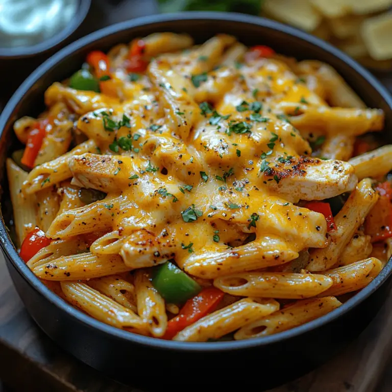 In today’s fast-paced world, finding time to prepare a delicious and satisfying meal can be a challenge. The Fajita Fiesta One-Pot Pasta recipe offers a solution that combines flavor, convenience, and nutrition in just one pot. This vibrant dish marries the essence of classic fajitas with the heartiness of pasta, creating a meal that’s not only easy to prepare but also delightful to eat. Perfect for busy weeknights or a relaxed family dinner, this recipe brings together fresh ingredients and bold spices, ensuring that every bite is bursting with flavor.