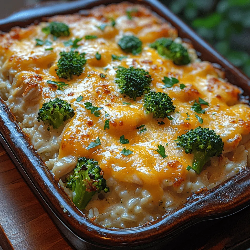Cheesy Chicken Broccoli Rice Bake is a quintessential comfort food that brings together the wholesome goodness of chicken, broccoli, and rice, all enveloped in a rich and creamy cheese sauce. This dish is not only satisfying but also evokes feelings of warmth and nostalgia, making it a favorite for families across generations. Its appealing combination of flavors and textures makes it an irresistible option for both weeknight dinners and special occasions alike.