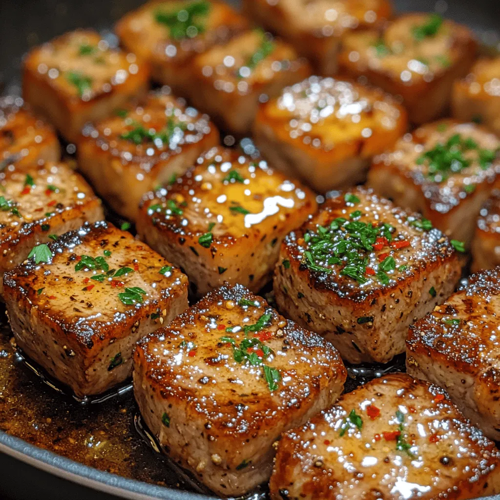 Savory Garlic Butter Steak Bites are a delightful dish that combines the rich flavors of perfectly seared steak with the aromatic essence of garlic and the lusciousness of butter. This recipe has gained immense popularity among food enthusiasts for its simplicity and the depth of flavor it brings to the table. Whether you're hosting a dinner party, looking for a quick weeknight meal, or seeking a dish to impress your loved ones, these steak bites offer an irresistible option that is both satisfying and indulgent.