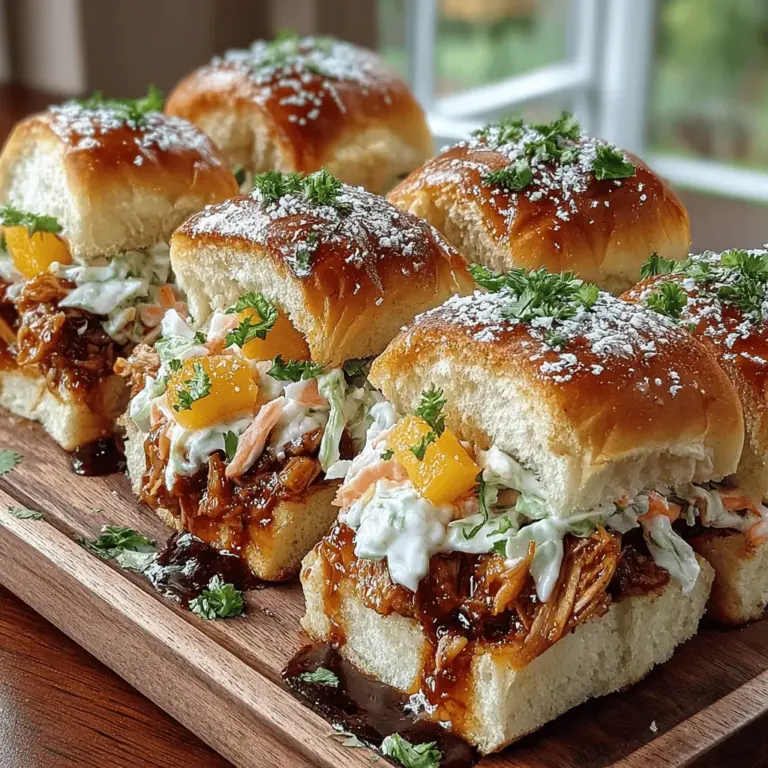As the warm days of summer approach, the desire for refreshing and flavorful dishes becomes all the more pronounced. One recipe that stands out for its vibrant taste and ease of preparation is the Peach Honey BBQ Chicken Sliders. This delightful dish is an ideal choice for gatherings, barbecues, or casual dinners with friends and family. The sliders combine the sweetness of ripe peaches with the smoky, tangy notes of BBQ sauce, creating a mouthwatering experience that’s sure to impress your guests.