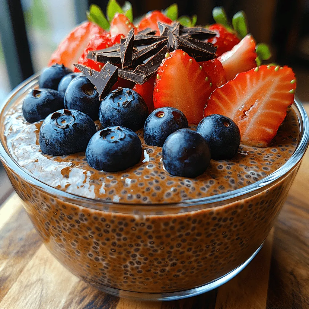Chocolate Chia Pudding is not just a dessert; it's a delightful experience that satisfies your sweet tooth while keeping health in check. This creamy, rich pudding is made primarily from chia seeds, which are packed with nutrients and fiber, making it a perfect guilt-free indulgence for those who crave chocolate without the added calories. Whether you're looking for a quick breakfast, a snack, or a dessert that won't derail your healthy eating plans, this recipe has you covered.