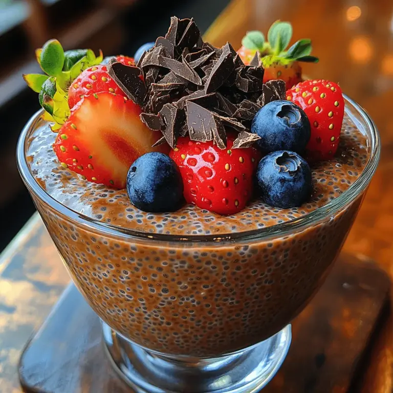 Chocolate Chia Pudding is not just a dessert; it's a delightful experience that satisfies your sweet tooth while keeping health in check. This creamy, rich pudding is made primarily from chia seeds, which are packed with nutrients and fiber, making it a perfect guilt-free indulgence for those who crave chocolate without the added calories. Whether you're looking for a quick breakfast, a snack, or a dessert that won't derail your healthy eating plans, this recipe has you covered.