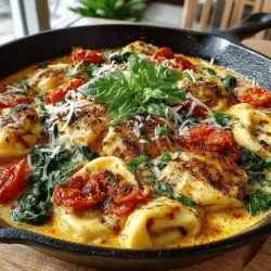 Creamy Tomato Basil Tortellini Skillet Recipe