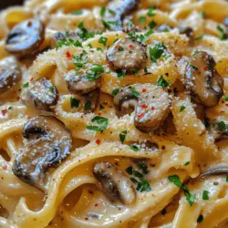 Savory Creamy Mushroom Garlic Pasta
