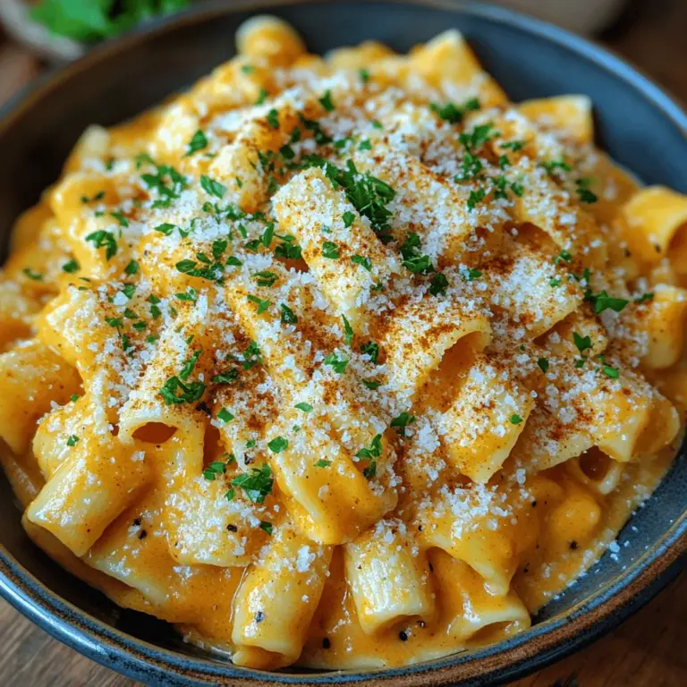 Fresh parsley is not just a decorative element; it plays a crucial role in enhancing the overall flavor profile of creamy pumpkin Alfredo pasta. The bright, herbaceous notes of parsley cut through the richness of the sauce, adding a refreshing contrast that elevates the dish. When sprinkled on top just before serving, it adds a vibrant pop of color, making the dish visually appealing while also providing a hint of freshness that balances the creamy texture of the Alfredo sauce.