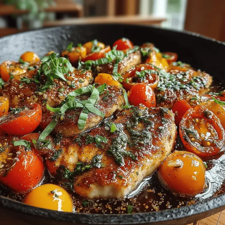 If you’re looking for a dish that beautifully marries the sweetness of ripe peaches with the savory notes of chicken, the Sweet & Savory Peach Basil Chicken Skillet is a must-try. This delightful recipe brings together fresh, seasonal ingredients to create a meal that is not only flavorful but also visually appealing. The juicy peaches add a burst of sweetness that perfectly complements the hearty chicken, while the aromatic basil infuses the dish with a refreshing touch. Whether you’re preparing a quick weeknight dinner or planning a special gathering, this skillet dish is sure to impress your family and friends.