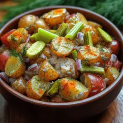 To create the perfect creamy dill pickle potato salad, let’s delve into the key ingredients that contribute to its deliciousness: