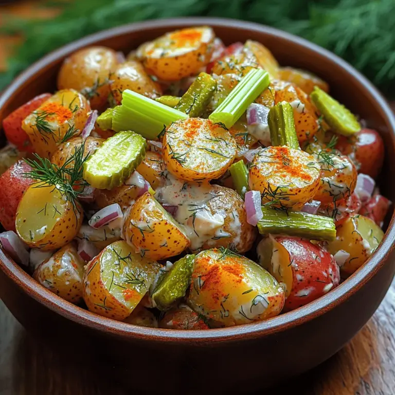 To create the perfect creamy dill pickle potato salad, let’s delve into the key ingredients that contribute to its deliciousness: