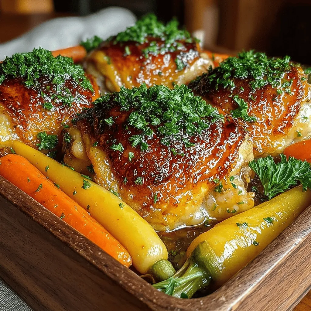 In the world of home cooking, few meals can rival the comforting allure of a well-prepared roast chicken. The Sweet & Savory Honey Roasted Chicken and Carrots recipe not only tantalizes your taste buds with its harmonious blend of flavors but also brings a sense of home and warmth to your dining table. This dish combines the succulent juiciness of chicken thighs with the natural sweetness of honey and the earthy flavors of roasted carrots, making it an ideal choice for family dinners or special gatherings. The beauty of this recipe lies not only in its delicious taste but also in its simplicity, allowing both novice and experienced cooks to create a memorable meal with ease.