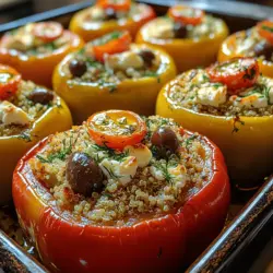Herbed feta stuffed peppers are not just a dish; they are a delightful fusion of flavors and a beautiful representation of Mediterranean cuisine. This recipe combines the freshness of vibrant bell peppers with the rich, creamy texture of feta cheese, creating a dish that is both visually appealing and palate-pleasing. Originating from various Mediterranean cultures, stuffed peppers have become a beloved staple, often served as an appetizer, main course, or side dish. Their versatility allows for countless variations, making them a favorite for many home cooks.