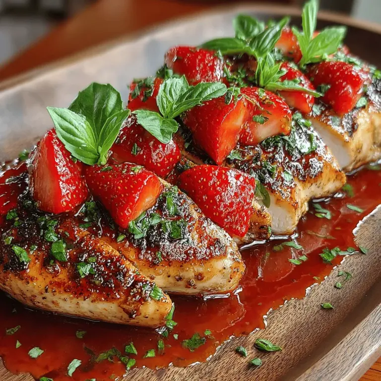 When it comes to creating a standout dish that combines sweet and savory elements, Strawberry Glazed Chicken emerges as a delightful choice. This recipe not only tantalizes the taste buds but also showcases the versatility of chicken, transforming it into a gourmet experience that can be enjoyed on special occasions or as a weekday family meal. The vibrant glaze, made primarily from fresh strawberries, offers a burst of sweetness that perfectly complements the savory nature of the chicken, making it an appealing option for anyone looking to experiment with flavors.