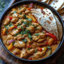 When it comes to quick, satisfying meals, few dishes can compete with the Sizzling Creamy Chicken Fajita Skillet. This vibrant dish combines tender chicken, colorful vegetables, and a sumptuous creamy sauce that tantalizes the taste buds. Perfectly suited for busy weeknights or casual gatherings with friends and family, this recipe is both comforting and packed with flavor. The one-skillet preparation not only simplifies cooking but also minimizes cleanup, making it a favorite among home cooks.