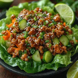 In the realm of healthy eating, finding recipes that marry flavor with nutrition can sometimes feel like a daunting challenge. However, Crispy Sesame Chicken Lettuce Wraps stand out as a delightful solution to this culinary conundrum. This recipe not only tantalizes your taste buds but also presents an appealing way to enjoy a meal that emphasizes fresh ingredients and wholesome flavors. Gentle on the waistline yet rich in satisfying textures and tastes, these lettuce wraps are a fantastic option for anyone seeking a nutritious meal without sacrificing flavor.