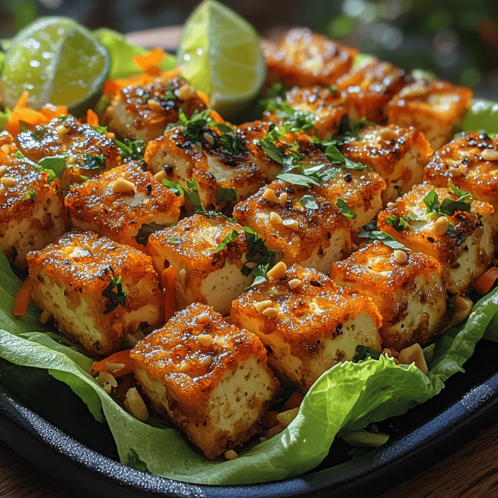 Fiery Crunch Tofu Lettuce Wraps: A Flavorful Delight