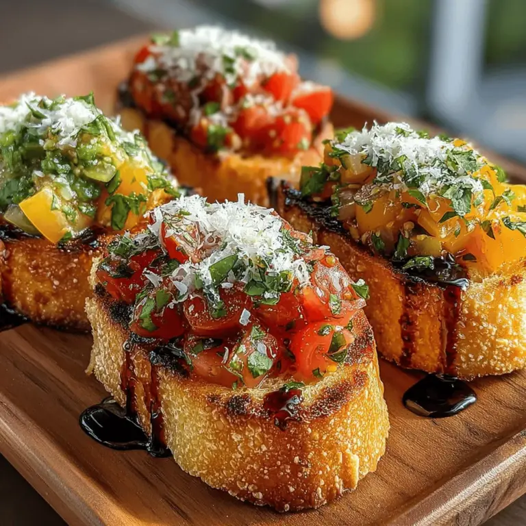 Bruschetta is a timeless Italian appetizer that encapsulates the essence of fresh ingredients and simple preparation. Known for its versatility and vibrant flavors, bruschetta has become a staple in Italian cuisine and has made its way into kitchens around the world. Today, we will explore the delightful recipe for Sun-Kissed Tomato Bruschetta, a dish that harnesses the vibrant flavors of heirloom tomatoes, aromatic basil, and toasted baguette. Perfect for gatherings or a casual snack, this bruschetta not only entices the palate but also celebrates the beauty of summer produce. Let’s dive into the world of this culinary delight and discover how to create it from scratch.