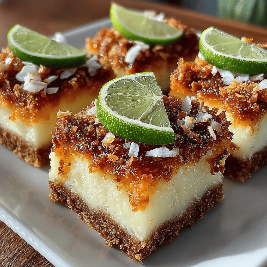 As the temperatures rise and the sun shines brighter, there's nothing quite like a refreshing dessert to cool you down and brighten your day. Enter Tropical Chill Coconut Lime Bars—a delightful combination of creamy coconut and zesty lime that transports your taste buds straight to a tropical paradise. These bars not only capture the essence of summer but also offer a burst of flavor that is both invigorating and satisfying. Whether you're hosting a backyard barbecue, planning a beach day, or simply craving a sweet treat, these Coconut Lime Bars are the perfect addition to any warm-weather occasion.