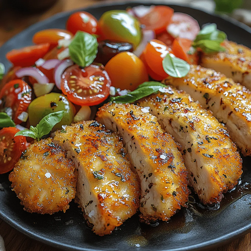 Crispy chicken cutlets paired with a vibrant garden tomato salad create a delightful culinary experience that tantalizes the taste buds and nourishes the soul. This dish is a perfect harmony of textures and flavors, combining the satisfying crunch of golden chicken with the bright, juicy freshness of seasonal tomatoes. Whether you’re hosting a family dinner or a casual gathering with friends, this recipe promises to impress and satisfy.