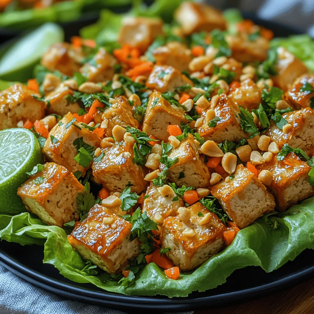 In today’s culinary landscape, the Crunchy Tofu Peanut Lettuce Cups stand out as a vibrant and flavorful dish that appeals to both plant-based enthusiasts and those simply looking to incorporate healthier options into their meals. This dish is not only visually appealing with its fresh ingredients but also offers a delightful crunch that makes it a fun and interactive meal. Perfect for a light lunch, an appetizer, or even a party snack, these lettuce cups are as versatile as they are delicious.