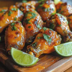 Fiery Mango Habanero Wings are a culinary delight that masterfully blends the vibrant sweetness of ripe mango with the fiery kick of habanero peppers. This dish offers an exciting flavor experience, making it a perfect choice for those looking to impress their guests or simply indulge in a bold, delicious meal. The balance of sweet and spicy creates a mouthwatering profile that is both refreshing and exhilarating, appealing to a wide range of palates.