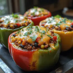 Savory Slow Cooker Stuffed Bell Peppers: Cooking, Serving, and Nutrition