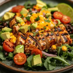 Grilled BBQ Chicken Chopped Salad