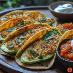 Tacos are a beloved staple in many homes, known for their versatility and ability to cater to various tastes and dietary preferences. Among the myriad of taco variations, the Crunchy Baked Avocado Taco stands out as a delightful and health-conscious option that appeals to both traditionalists and health enthusiasts. This recipe offers a unique twist by replacing the typical meat or beans with creamy, nutrient-packed avocados, creating a dish that is not only satisfying but also brimming with flavor and health benefits.