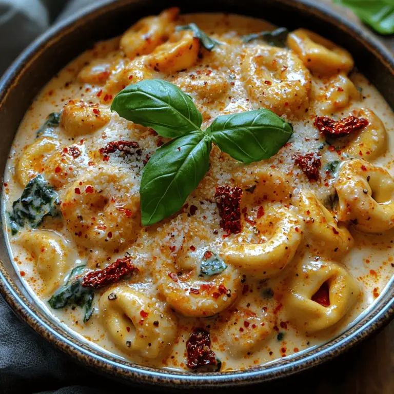 If you're on the hunt for a comforting and flavorful pasta dish, look no further than creamy sun-dried tomato tortellini. This dish effortlessly combines the rich, velvety texture of a creamy sauce with the vibrant, tangy notes of sun-dried tomatoes, creating a delightful culinary experience that is sure to please any palate. Whether you’re preparing a quick weeknight dinner, hosting a special gathering, or simply indulging in some well-deserved comfort food, this creamy tortellini recipe checks all the boxes.