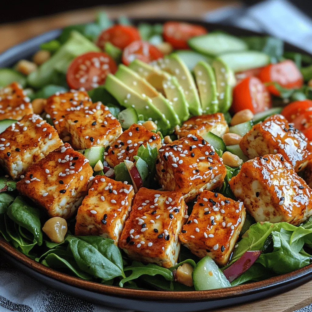 If you're seeking a vibrant and nutritious addition to your meal repertoire, look no further than the Crunchy Sesame Tofu Salad. This dish beautifully marries the satisfying crunch of fresh vegetables with the savory goodness of tofu, creating a salad that's not only delicious but also packed with health benefits. Whether you're looking for a refreshing main course or a complementary side dish, this salad can adapt to your needs, making it a versatile option for any dining occasion.