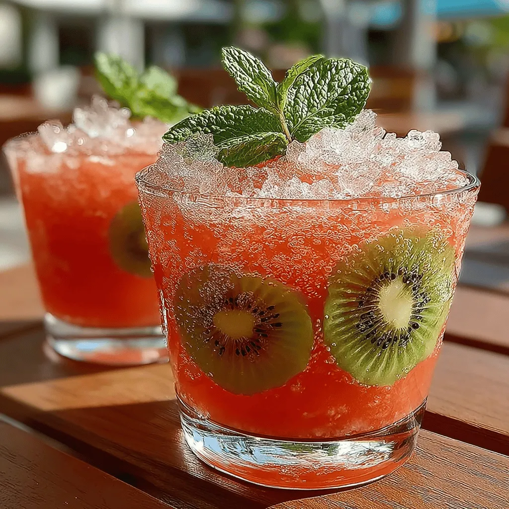 As the sun blazes overhead and temperatures soar, nothing provides a much-needed respite quite like a slushie. A perfect blend of flavor and chill, the Chill Out Watermelon Kiwi Slushie serves as an ideal companion for those sweltering days when you crave something sweet yet refreshing. This delightful recipe not only tantalizes your taste buds with its unique combination of juicy watermelon and tart kiwi but also embraces the essence of summer in every sip. The simplicity of its ingredients—frozen watermelon, ripe kiwis, and a splash of zesty lime juice—makes it a breeze to whip up, allowing you to enjoy the vibrant flavors of summer all year round.