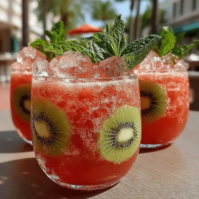 As the sun blazes overhead and temperatures soar, nothing provides a much-needed respite quite like a slushie. A perfect blend of flavor and chill, the Chill Out Watermelon Kiwi Slushie serves as an ideal companion for those sweltering days when you crave something sweet yet refreshing. This delightful recipe not only tantalizes your taste buds with its unique combination of juicy watermelon and tart kiwi but also embraces the essence of summer in every sip. The simplicity of its ingredients—frozen watermelon, ripe kiwis, and a splash of zesty lime juice—makes it a breeze to whip up, allowing you to enjoy the vibrant flavors of summer all year round.