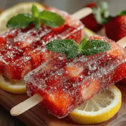 As the warm sun rises higher in the sky and the days stretch longer, the allure of homemade popsicles becomes irresistible. There's something incredibly satisfying about crafting your own frozen treats, especially when they are brimming with natural flavors and vibrant colors. Among the myriad of possible combinations, the refreshing duo of strawberries and lemonade stands out as a quintessential summer delight. This recipe for Sunny Strawberry Lemonade Popsicles not only invites you to indulge in a deliciously fruity experience but also offers the added benefits of using fresh, wholesome ingredients.