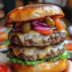 Sizzlin’ Smash Burgers with Zesty Pickled Onions