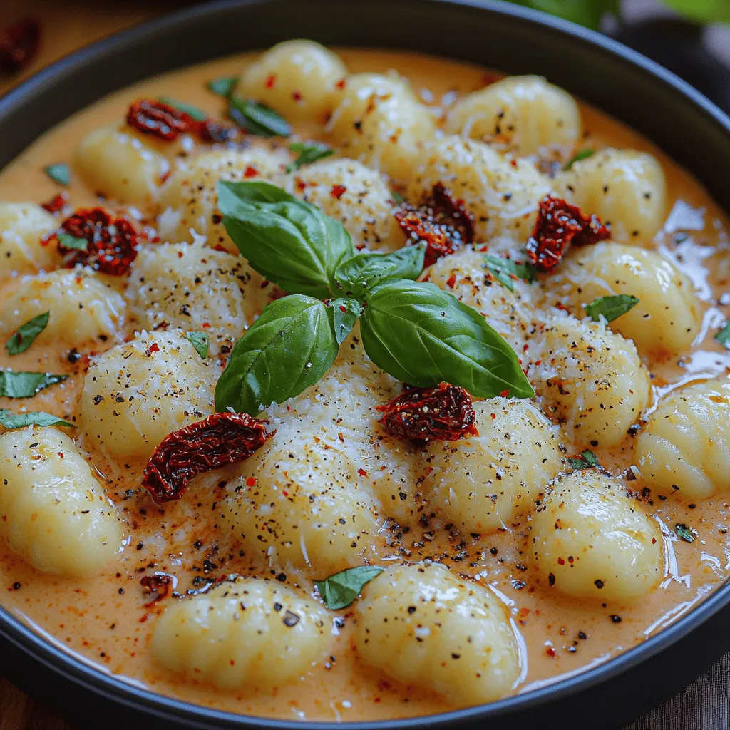 Creamy Sun-Dried Tomato Gnocchi is a dish that beautifully embodies the essence of Italian comfort food, merging rich flavors and delightful textures into a single bowl. Gnocchi, the beloved Italian dumplings, serve as the perfect base for a creamy sauce that highlights the tangy sweetness of sun-dried tomatoes. This dish is not just a treat for the taste buds but also a celebration of wholesome ingredients, making it a fantastic choice for weeknight dinners or special occasions alike.