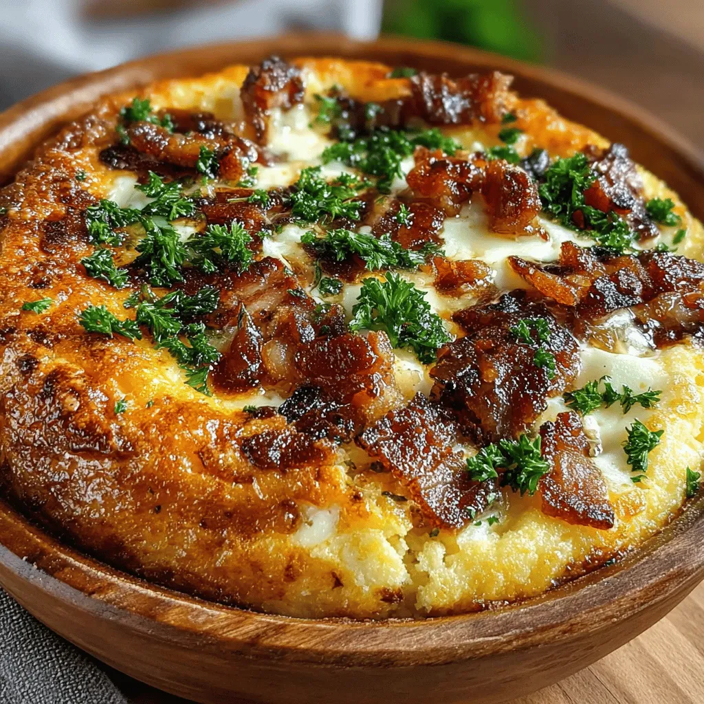 To fully appreciate the Smoky Gouda & Bacon Grits Bake, it's essential to understand the significance of grits in Southern cuisine. Grits are made from ground corn, and their origins date back to Native American cooking. In the Southern United States, grits have become a beloved staple, often served in a variety of ways, from breakfast bowls to savory casseroles.