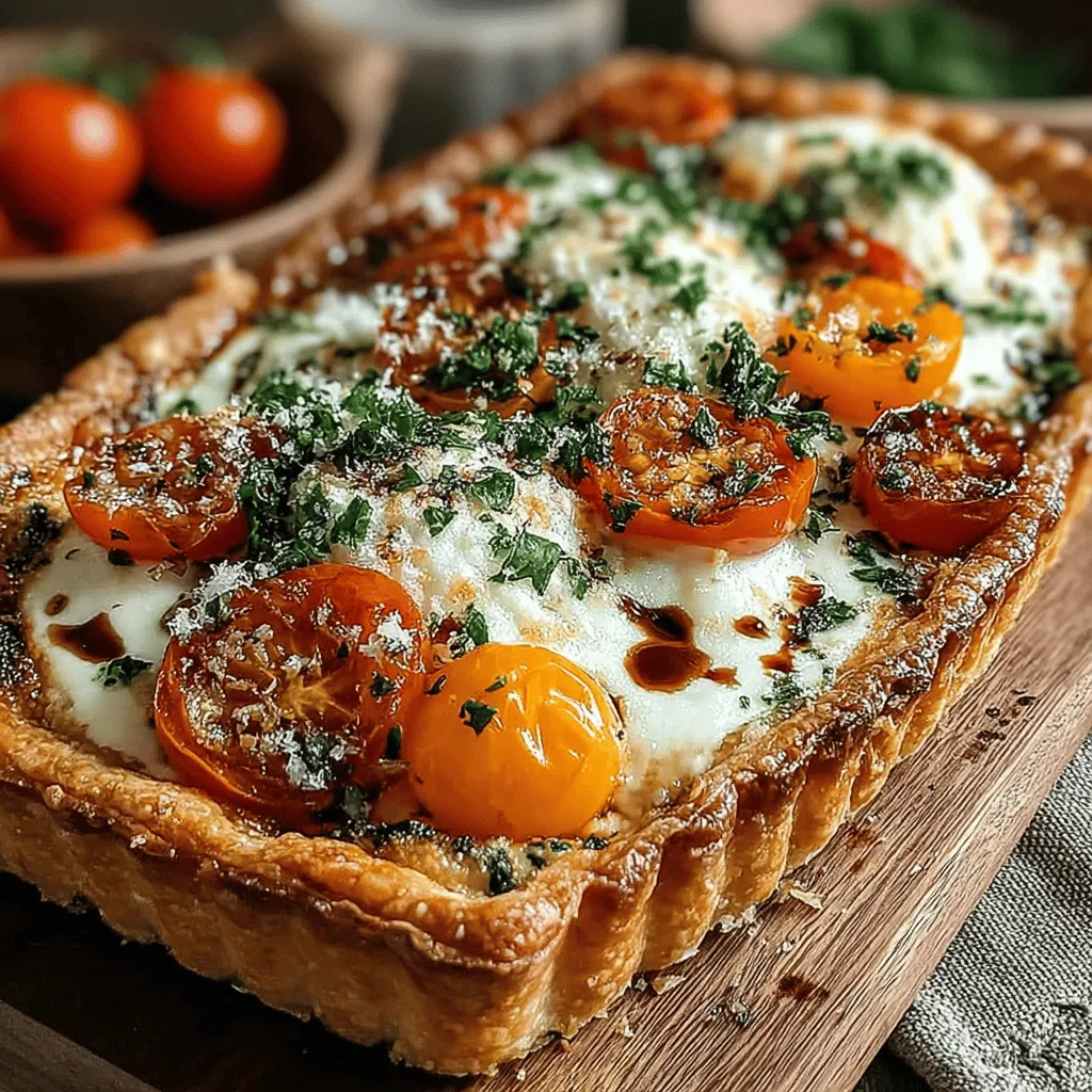 The Savory Tomato Basil Tart is a culinary delight that beautifully marries the vibrant flavors of fresh tomatoes and aromatic basil, making it an exceptional addition to any dining experience. Whether you're entertaining guests at a dinner party, seeking a light yet satisfying lunch, or looking to impress at a weekend brunch, this tart serves as a versatile dish that can easily adapt to various occasions. Its flaky pastry crust, combined with a rich filling of cheeses and garden-fresh ingredients, creates a symphony of flavors that is both comforting and elegant.