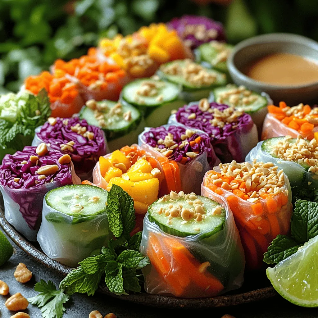 Summer rolls are a delightful culinary creation that originated in Southeast Asia, specifically Vietnam. Known for their light and refreshing qualities, these rolls are a versatile dish that caters to a variety of tastes and dietary preferences. Whether you are a vegan, vegetarian, or simply someone looking to incorporate more fresh produce into your meals, rainbow summer rolls offer a vibrant solution. These delightful wraps are not only a feast for the eyes with their array of colors but also a powerhouse of nutrition thanks to the fresh vegetables and herbs that fill them.