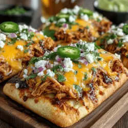 To create the perfect Zesty BBQ Chicken Flatbread Sandwiches, proper assembly is crucial for achieving a balanced flavor in every bite. Start with your cooked chicken mixture; it should be warm and ready to go.