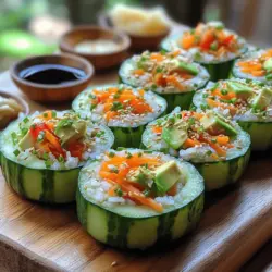 In the world of culinary delights, sushi holds a special place, celebrated for its delicate balance of flavors and textures. However, as dietary preferences evolve and the search for healthy snack options intensifies, traditional sushi recipes are being reimagined to align with contemporary tastes. Enter Crunchy Cucumber Sushi Bites—a vibrant, refreshing take on sushi that highlights the crispness of cucumbers combined with the savory essence of sushi rice. These bites not only tantalize the taste buds but also serve as an excellent appetizer, snack, or even a light meal for health-conscious individuals.