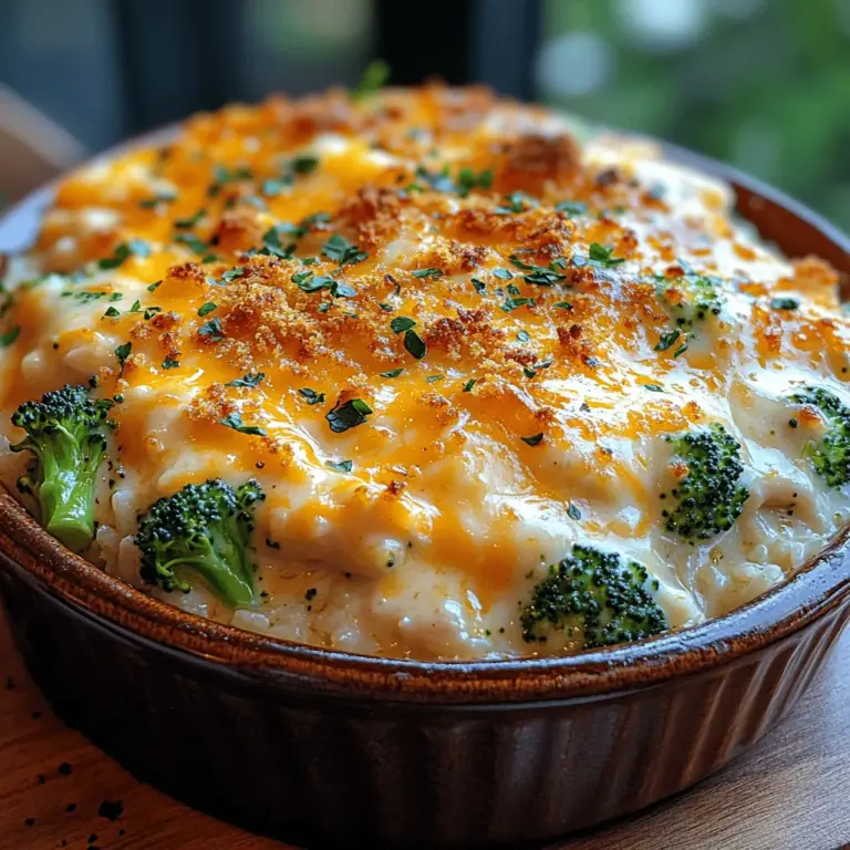 Comfort food has an undeniable allure, especially when it comes to family gatherings and cozy evenings at home. One dish that perfectly embodies this warmth is the Creamy Chicken and Broccoli Bake. This delightful recipe marries tender chicken, vibrant broccoli, and a luscious cheese sauce to create a meal that is not only satisfying but also a joy to prepare. The layers of flavor and texture in this bake make it a crowd-pleaser, appealing to both children and adults alike.