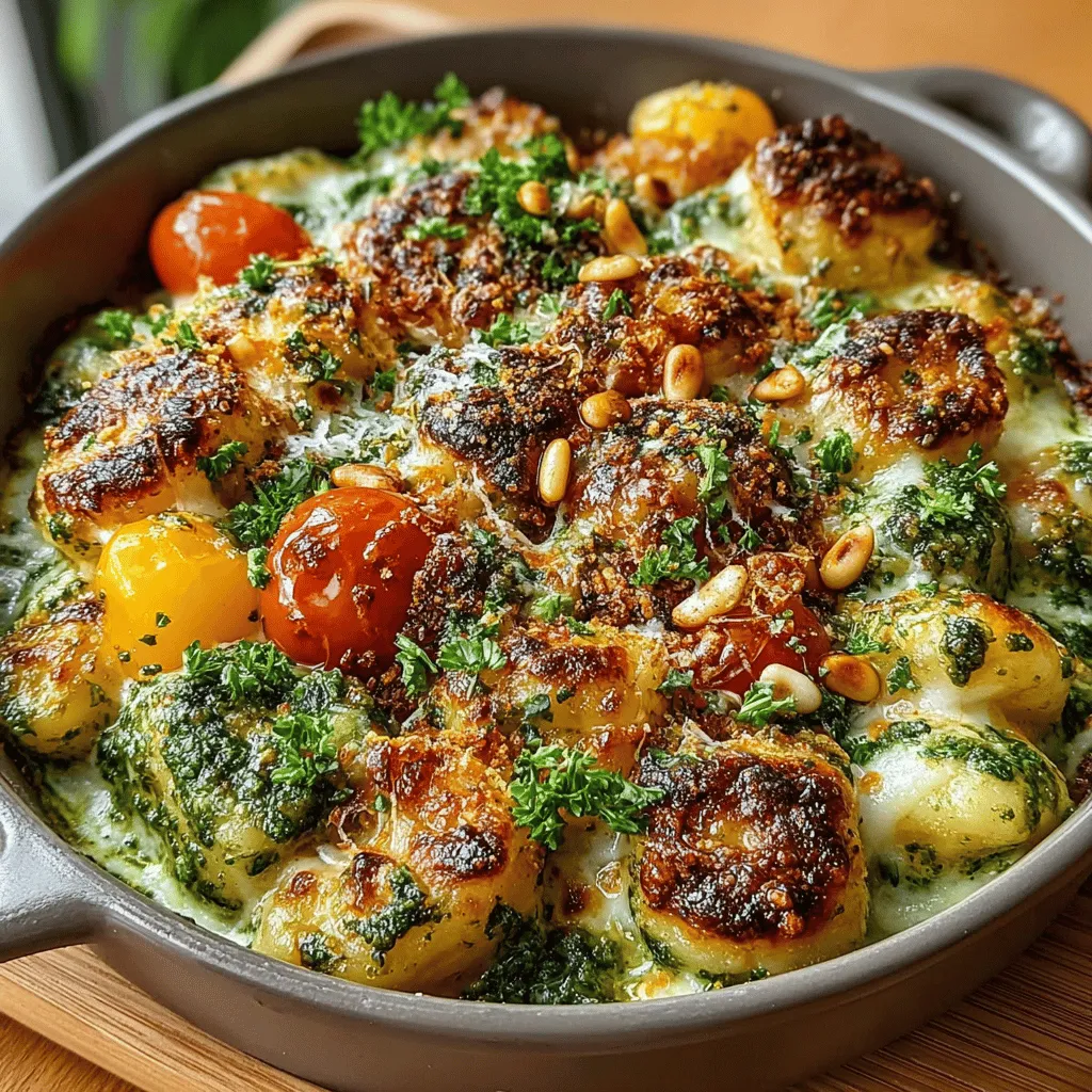 Sweet Corn Pesto Gnocchi Bake is a dish that perfectly encapsulates the essence of comfort food while introducing a burst of fresh flavors that elevate it to a gourmet experience. This delightful bake is not only visually appealing but also packed with a harmonious blend of ingredients that cater to diverse palates. The star of the dish is undoubtedly the combination of sweet corn and fresh basil, which meld seamlessly with creamy cheeses, creating a rich and satisfying meal that is sure to please both family and guests alike.