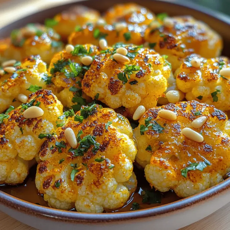 Golden Turmeric Roasted Cauliflower is more than just a side dish; it is a vibrant celebration of flavors and health, making it a must-try for anyone looking to elevate their culinary repertoire. This dish is a perfect embodiment of how simple ingredients can transform into a delightful treat that appeals to both the palate and the eyes. With its striking golden hue, thanks to the star ingredient—turmeric—this roasted cauliflower not only looks appealing but also offers a wealth of nutritional benefits.